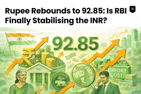 Rupee Rebounds to 92.85: Is RBI Finally Stabilising the INR?